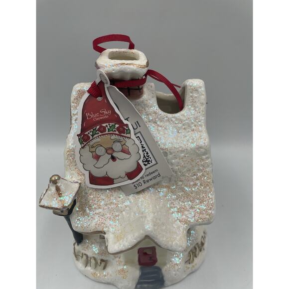2015 Heather Goldminc Christmas Village Snow Cottage Tea Light Candle Holder - Picture 4 of 12